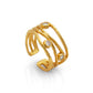 Wires Zircon Adjustable Ring