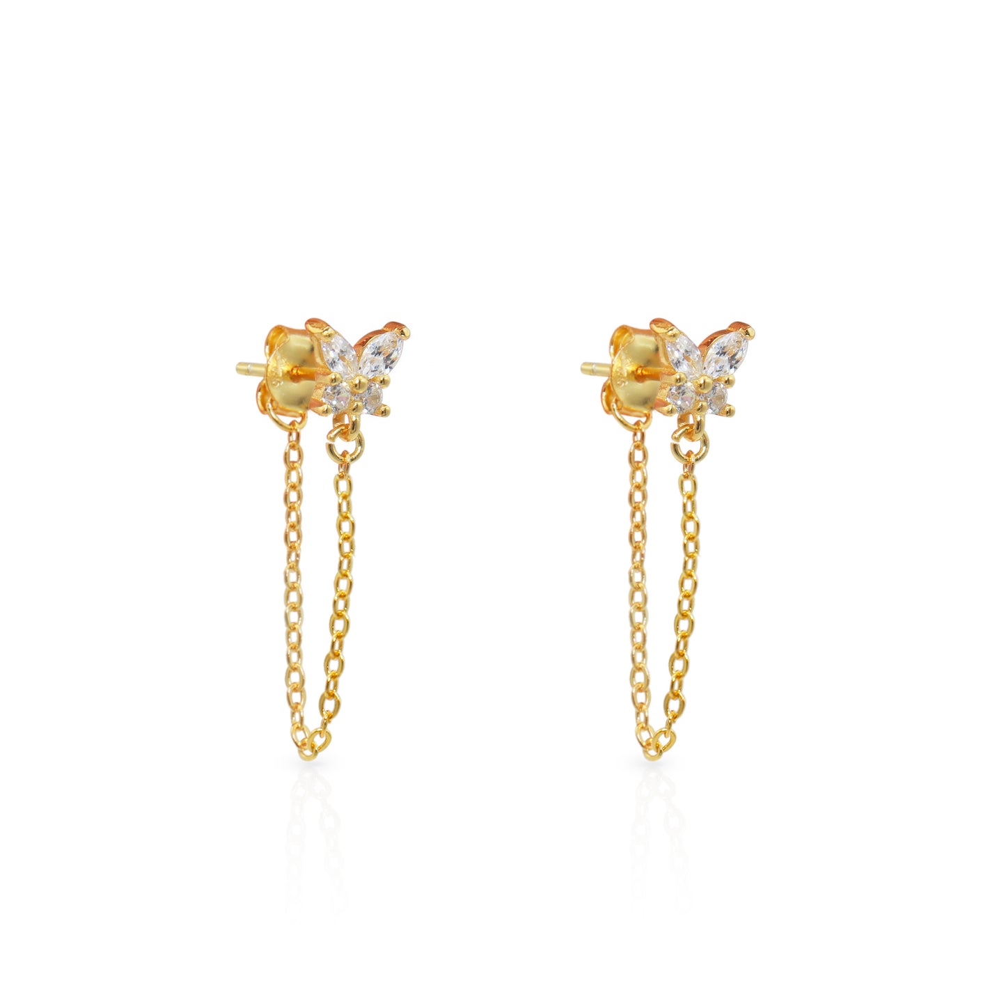 Butterfly Chain Earring Zircon