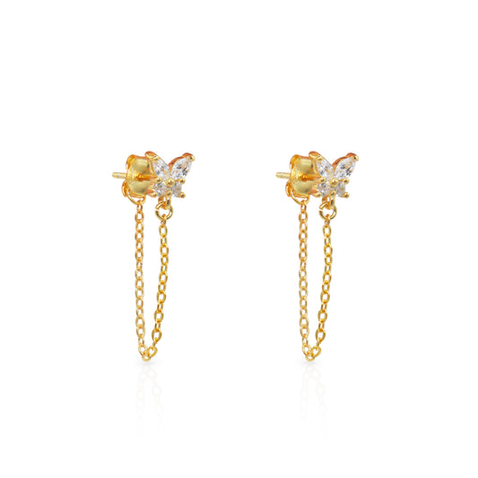 Butterfly Chain Earring Zircon