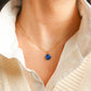 Deep Sea Girl Blue Pendant Necklace