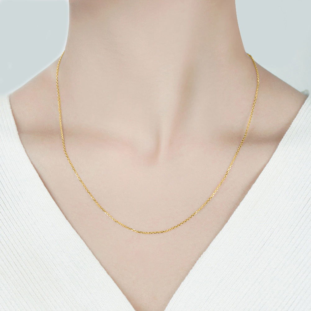 14K Solid Rose Gold Cable Chain