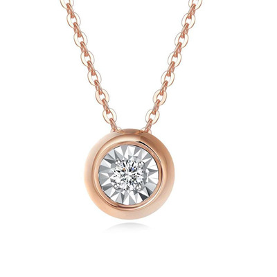 Natural Diamond Round Shape Necklace & Pendant