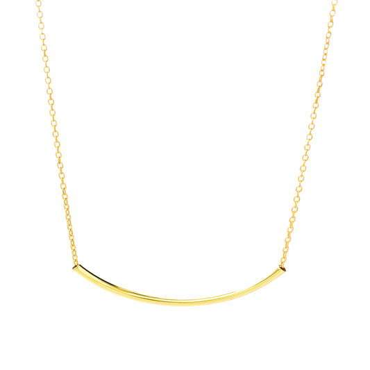 Tube Bar Choker 18K Gold Plated Necklace