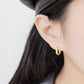 Geometric Oval Gold Plated Earrings