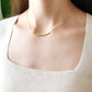 Tube Bar Choker 18K Gold Plated Necklace