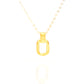 Geometric Pendant 24K Pure Gold Clavicle Chain Pendant