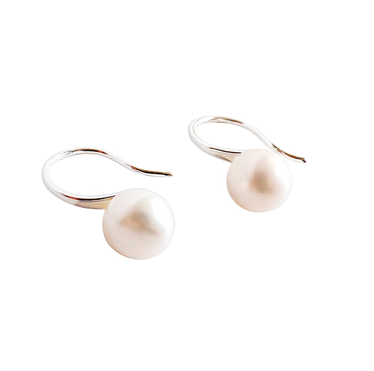 Real Freshwater Pearl Drop Hook Earrings