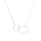 Two Interlocking Double Circle Pendant Minimalist