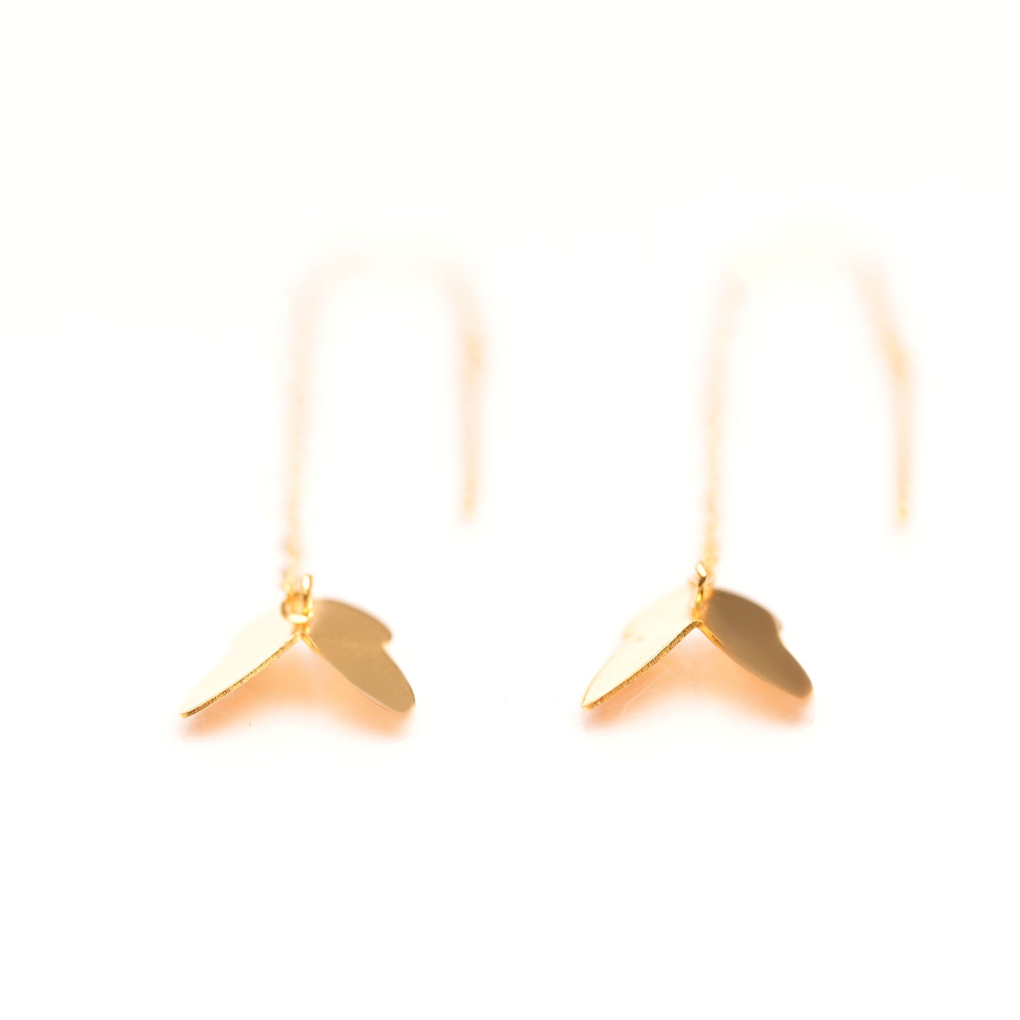 Minimalist Butterfly Threaded  Drop Earrings