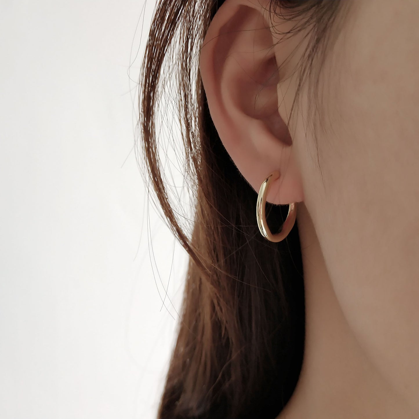 Cc Tube Hoop Earrings